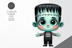 Halloween clipart, Frankenstein clipart, Kids Halloween Product Image 1
