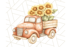 Rustic Sunflower Clipart, Soft Country Farmhouse Florals Png Product Image 3
