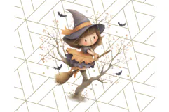 Halloween Witch House Clipart PNG with Potions and Brooms Product Image 3