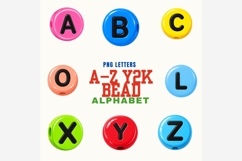 A-Z Y2K Bead Alphabet PNG Bundle | Colorful Letter Bead Product Image 6