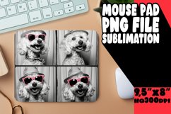 Quirky Dog Picture Sublimation Mouse Pad Template for Printi Product Image 1