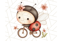 Cute Ladybug Clipart PNG, Pastel Whimsical Bug Illustrations Product Image 3