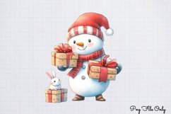 Christmas Cute-Snowman Clipart PNG Product Image 1