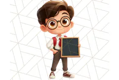 Boy Teacher Clipart PNG, Cute Male Teacher Illustration Product Image 3
