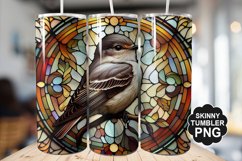 Eastern Phoebe Single Bird Stained Glass - Tumble Design Product Image 1