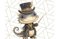 Dinosaur Costume Clipart, Cute Dinos in Halloween Outfits Product Image 3