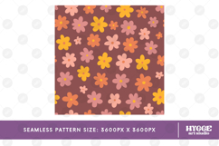 Retro Flowers Seamless Pattern Floral Png Sublimation Daisy Product Image 2