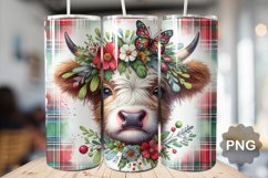 Christmas Baby Highland Cow - Skinny Tumbler Sublimation Product Image 1