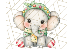 Muted Cute Safari Christmas Animal PNG Clipart, Holiday Png Product Image 3
