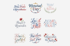 Watercolor Memorial Day Clipart Bundle | Patriotic PNG Product Image 12