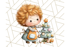 Cozy Cookie Village Clipart, Gingerbread Holiday PNG Product Image 3
