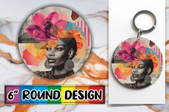 Artistic Abstract Wrap Black Woman Tumbler Design PNG Product Image 1