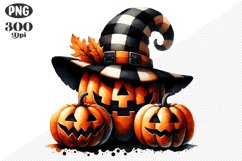 Halloween Pumpkins Sublimation - Clipart PNG Design Product Image 1