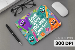 100 days of school Mouse Pad, Teacher PNG Sublimation Design Product Image 1