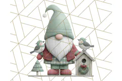 Cozy Winter Gnome Clipart PNG, Christmas Gnome Clip Art Product Image 3