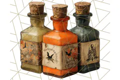Vintage Halloween PNG Clipart, 1950s Retro Graphics Clip Art Product Image 3