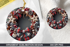 Wreath Stained Glass Ornament PNG, Digital Download File Product Image 1