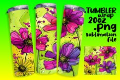 Colorful Floral Wraps for 20oz Tumbler Sublimation Product Image 1