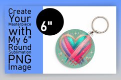 Unique Round Design Keychain Template , Heart Product Image 1