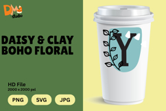 Daisy &amp; Clay Boho Floral Monogram Product Image 1