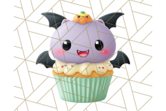 Kawaii Halloween Clipart Cute Kids and Candy Elements Png Product Image 3