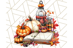 Fall Cottagecore Kitchen Clipart, Cozy Autumn Kitchen PNG Product Image 3