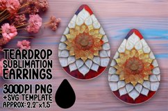 Whimsical Teardrop Earrings Design Art , Mandala Product Image 1