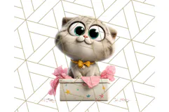 Pet Shop Clipart, Cute Big Eyed Animals, Kawaii Pets PNG Product Image 3