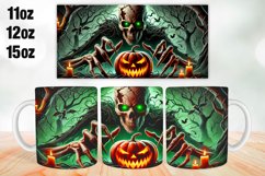 Halloween Skull Mug Wrap Sublimation 11oz, 12oz, 15oz Product Image 1