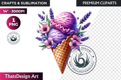 Lavender Clipart PNG, French Country Botanical sublimation Product Image 1