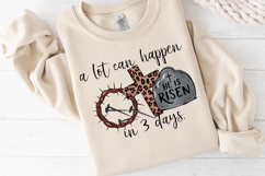 He is Risen Clipart, Happy Easter Sublimation PNG Product Image 3