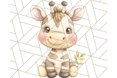 Pastel Safari Jungle Baby Animals PNG Clipart, Nursery Product Image 3