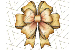 Fall Bow Clipart, Autumn Hair Bows PNG, Fall Ribbon Png Product Image 3