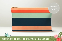Retro Stripes Cosmetic Bag, Retro Cosmetic Bag PNG Product Image 1