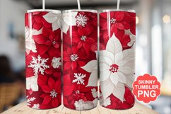 Christmas Flowers Tumbler | Christmas Tumbler Wrap Product Image 1