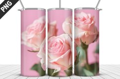 Rose Flowers Tumbler Wrap | Sublimation Design | Tumble PNG Product Image 1