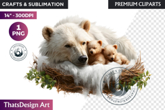 Watercolor Polar Bear Arctic Wildlife animal Illustration Product Image 1