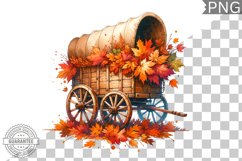 Fall Wagon Garden Sublimation - Fall Clipart PNG Design Product Image 1