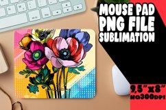 Dynamic Pop Art Flower Mouse Pad Design Designs PNG Product Image 1
