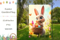 Welcome Garden Flag, 3D Easter Bunny Garden Flag Template Product Image 1