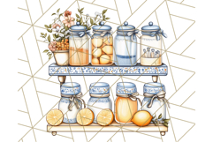 Mediterranean Cottagecore Kitchen PNG Clipart with Lemons Product Image 3