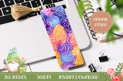 Abstract Bookmark Print, Colorful Bookmark Sublimation Product Image 1
