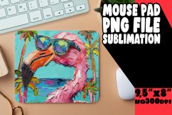 Colorful Flamingo Mouse Pad - Sunny Seaside Product Image 1