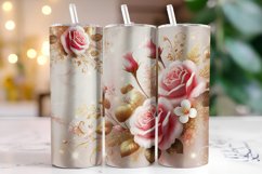 Flowers Valentine's Day Tumbler Wrap Sublimation Product Image 1