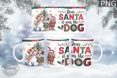 Christmas Mug Wrap Design - Christmas Dog Sublimation Product Image 4