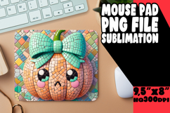 CHEERFUL MOUSE PAD SUBLIMATION PNG, Cute Pumpkin Product Image 1