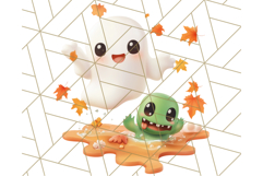 Cute Halloween Ghost Clipart PNG, Ghost and Friends Holiday Product Image 3