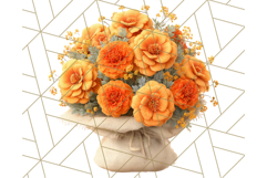 Fall Flower Bouquets Clipart PNG, Autumn Floral Clip Art Product Image 3