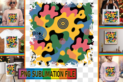 Cheerful PNG TSHIRT Art, Funky Pattern Product Image 1