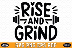Rise and Grind SVG | Quotes | SVG Cut files Product Image 1